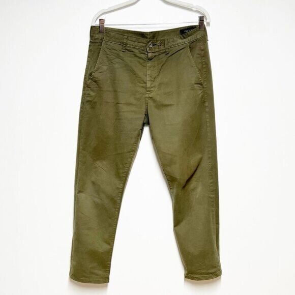 Rag & Bone Mens Military Stretch Chinos Army Green Pants Sz 31 - Picture 5 of 9